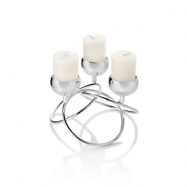 Ottaviani candelabro a tre fiamme in metallo argentato in offerta online