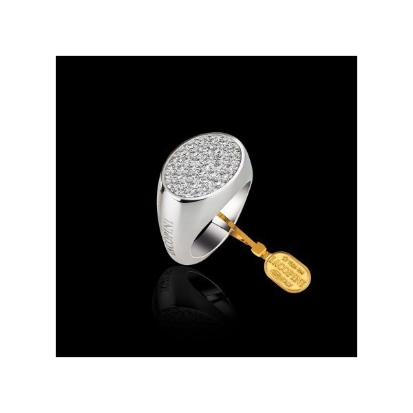 Iacopini anello donna a fascia e swarovsky in argento 925% in offerta